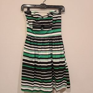 Green striped dress